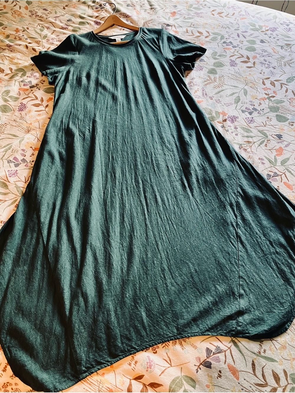Cold water Creek Wayfarer Teal Green Swing Maxi Dress size 1x